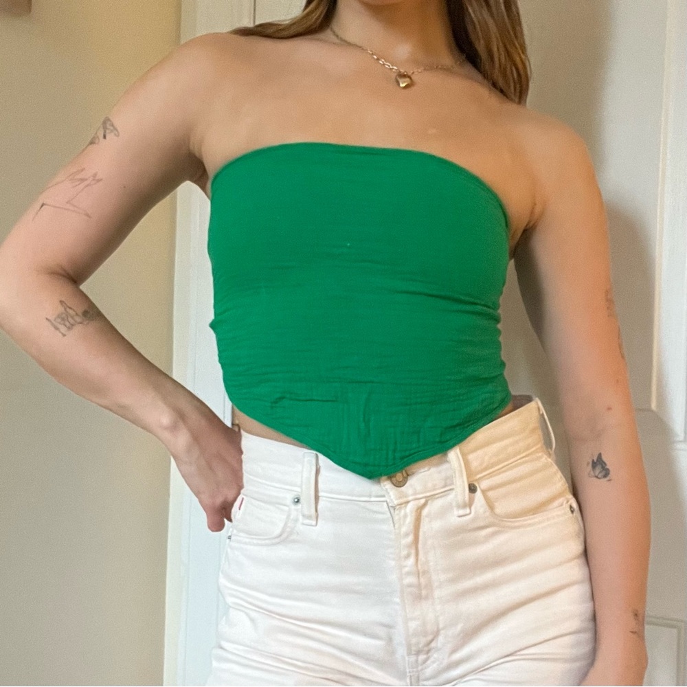 Green Handkerchief Top